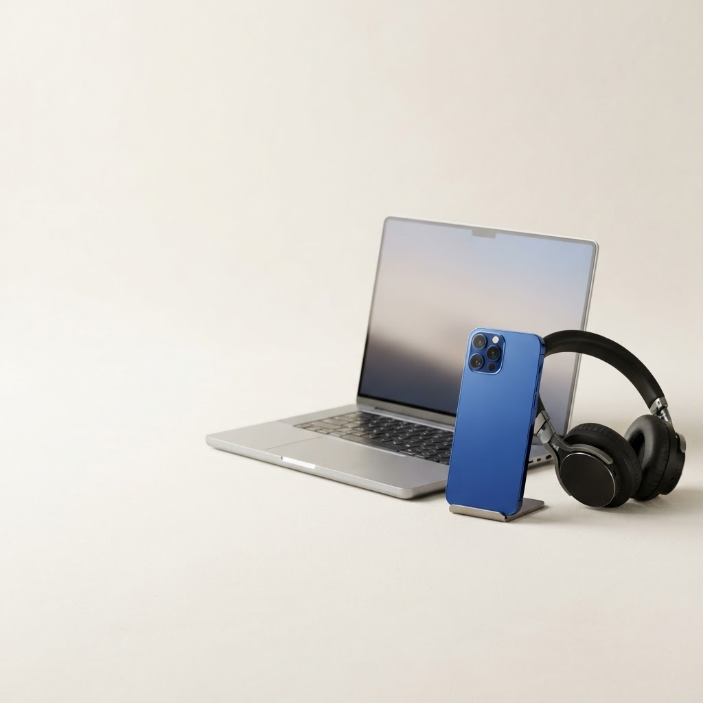 A collection of modern electronic devices